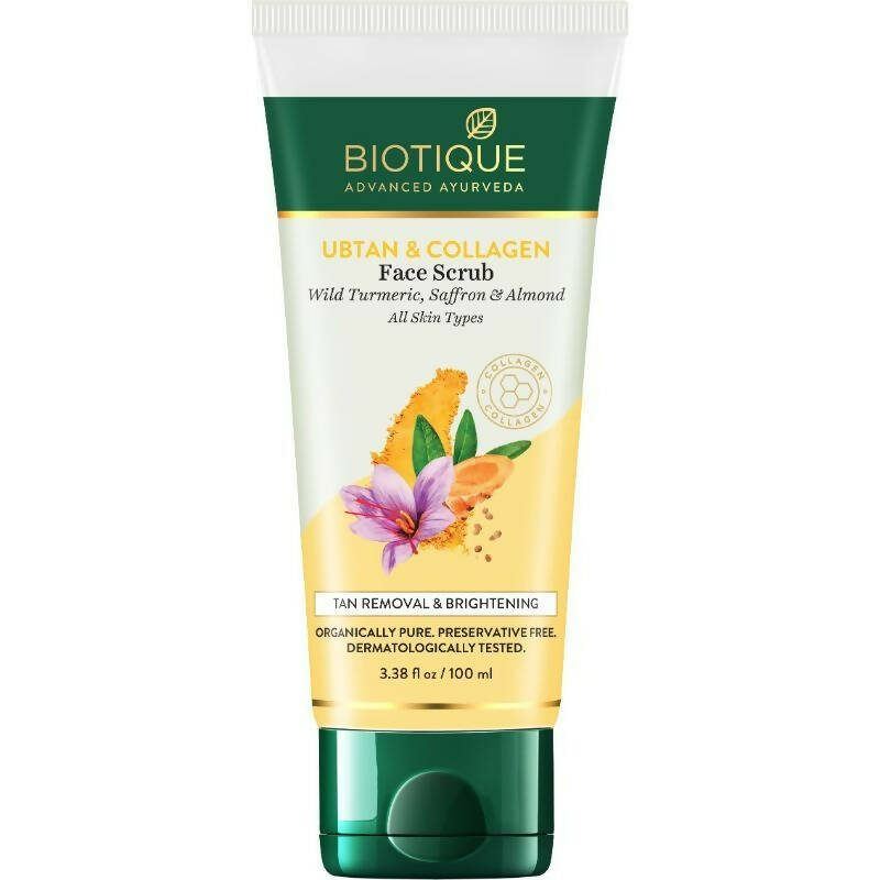Biotique Advanced Ayurveda Ubtan & Collagen Face Scrub - 100 ML
