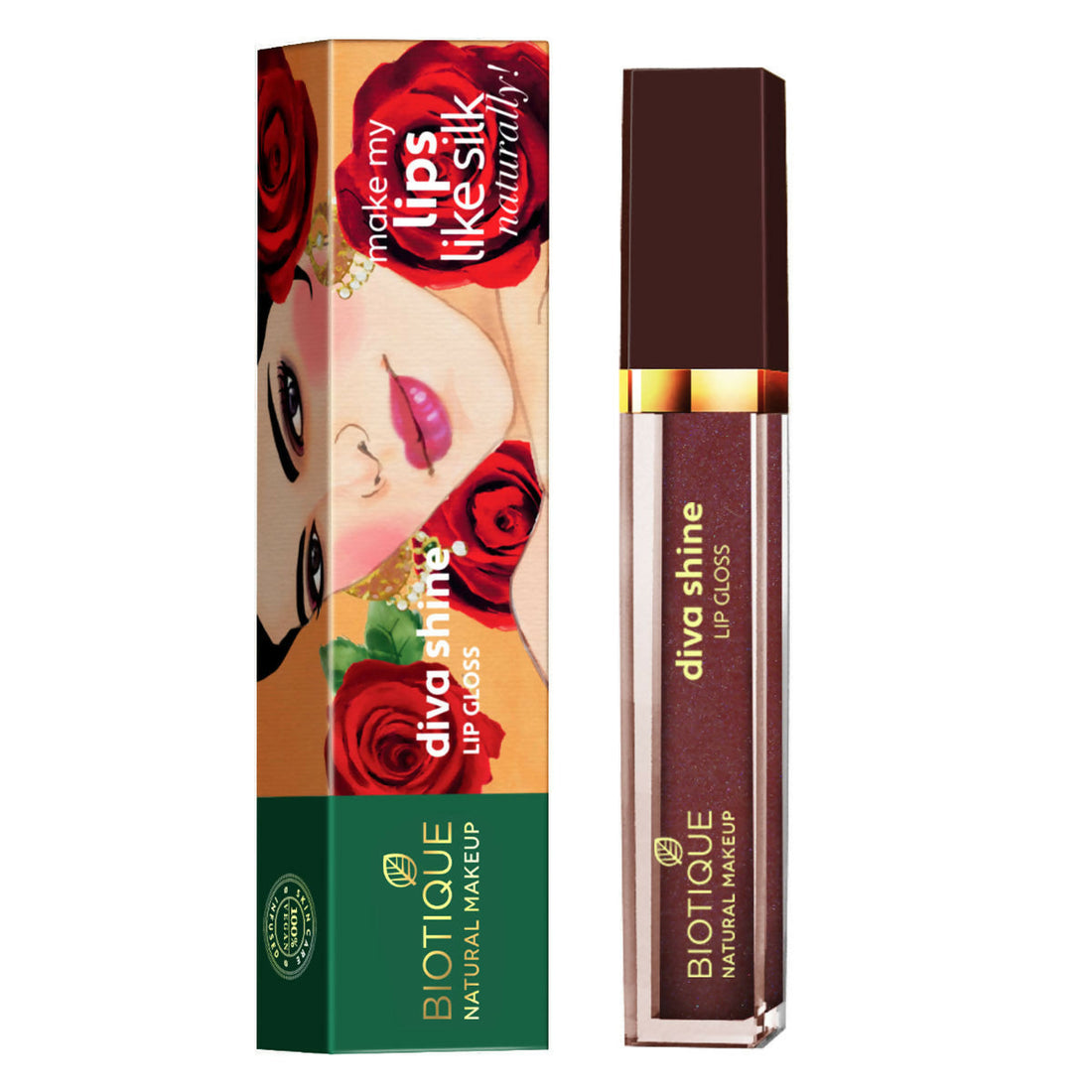 Biotique Diva Shine Lip Gloss - Sugar Pluma - 3 ML