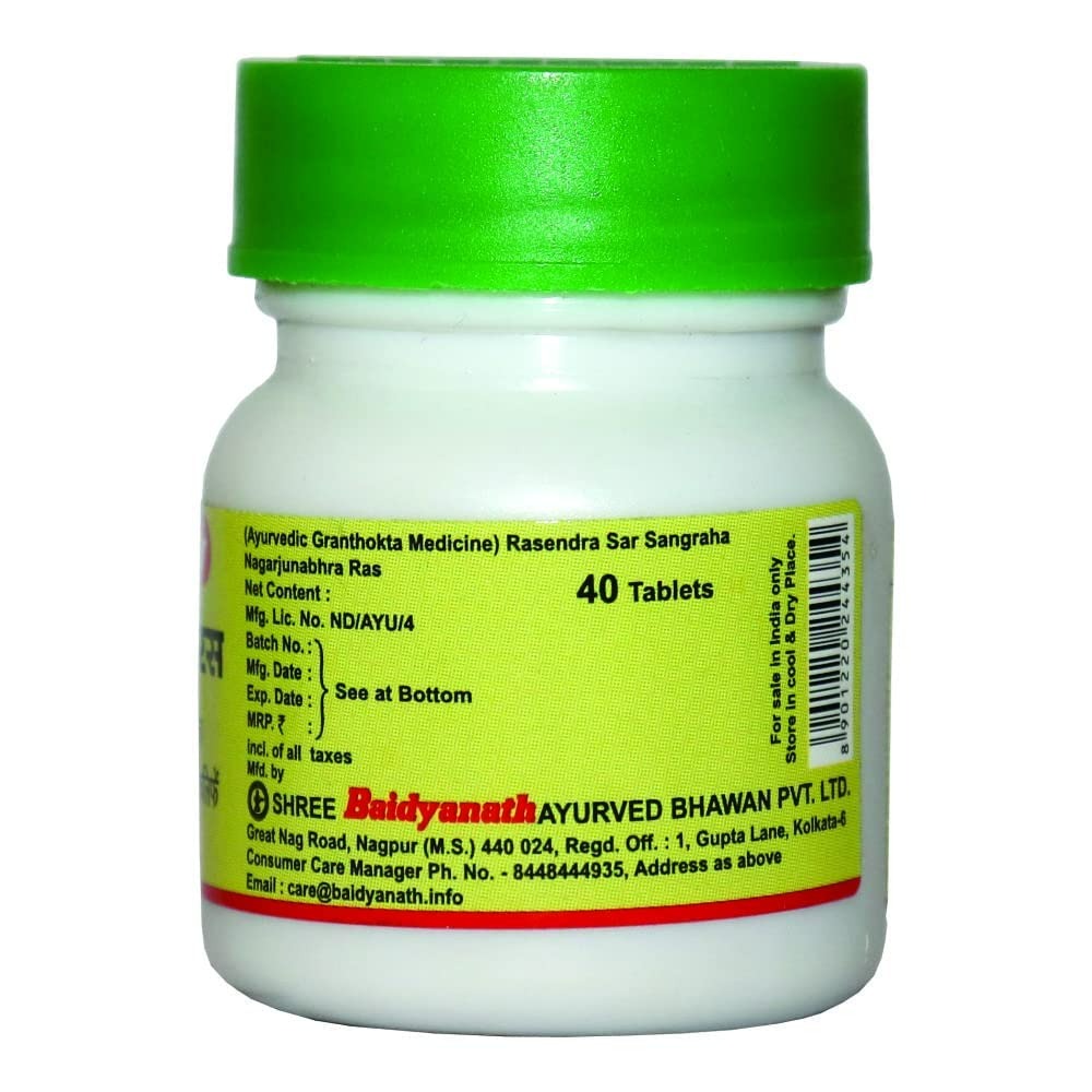 Baidyanath Nagarjunabhra Ras - 40 Tabs