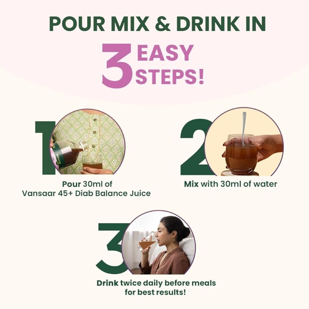 Vansaar 45+ Diab Balance Juice - 1 Ltr