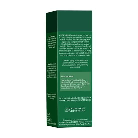 Biotique Bio Cucumber Pore Tightening Freshener With Himalayan Waters - 120 ML