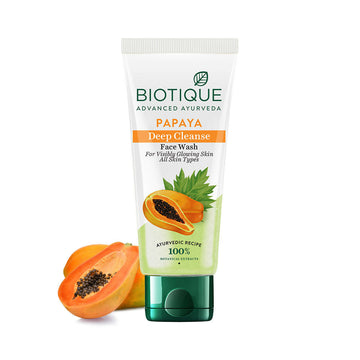 Biotique Bio Papaya Deep Cleanse Visibly Glowing Skin Face Wash - 100 ML