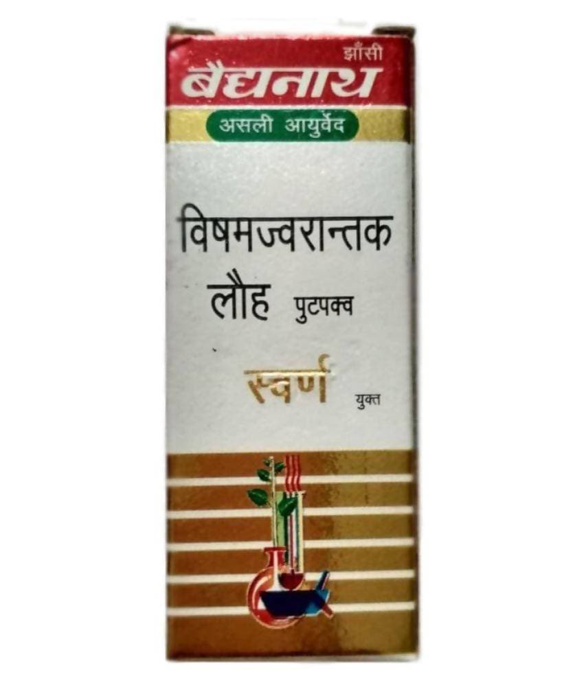 Baidyanath Jhansi Visham Jwarantak Lauh Putpakwa with Gold - 10 Tabs
