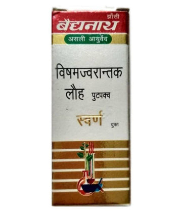 Baidyanath Jhansi Visham Jwarantak Lauh Putpakwa with Gold - 10 Tabs