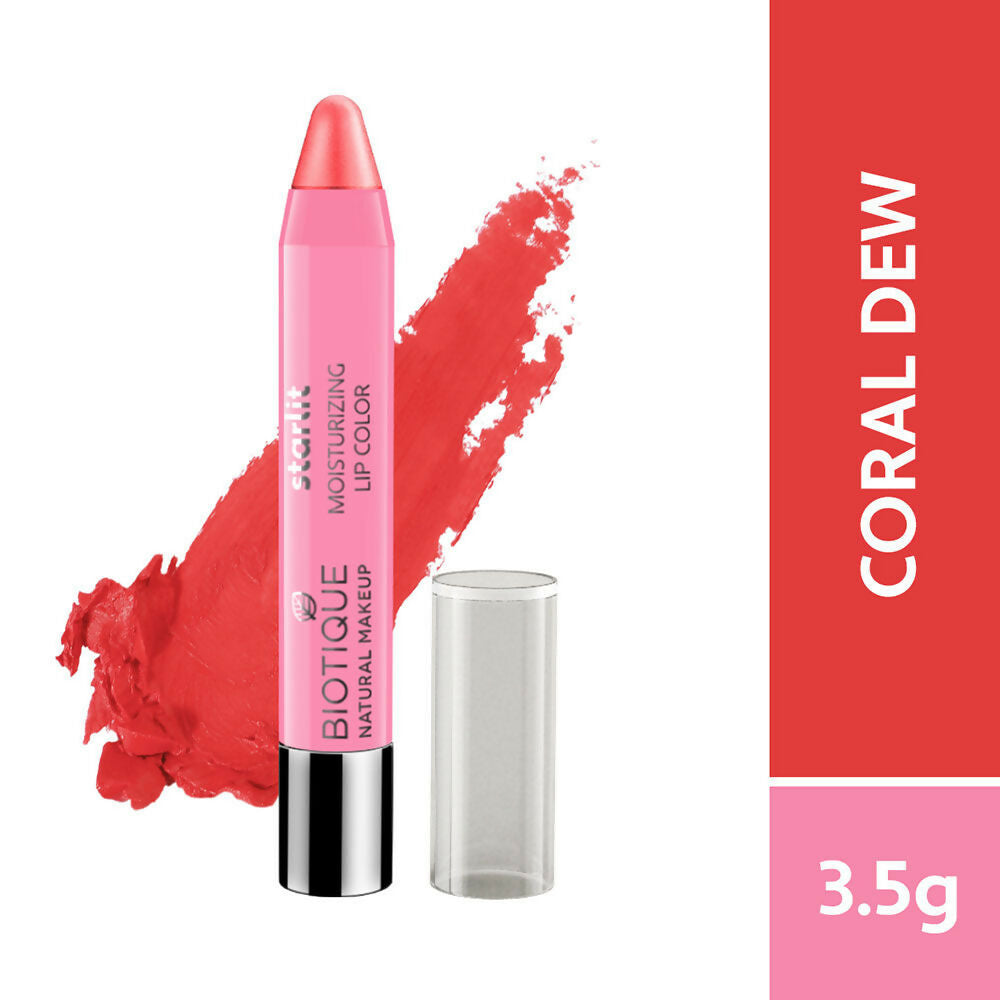 Biotique Starlit Moisturising Lipstick - Coral Dew - 3 5 GM