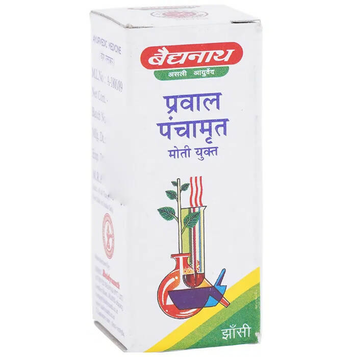 Baidyanath Jhansi Prawal Panchamrit (with Pearl) Tablets - 10 Tabs