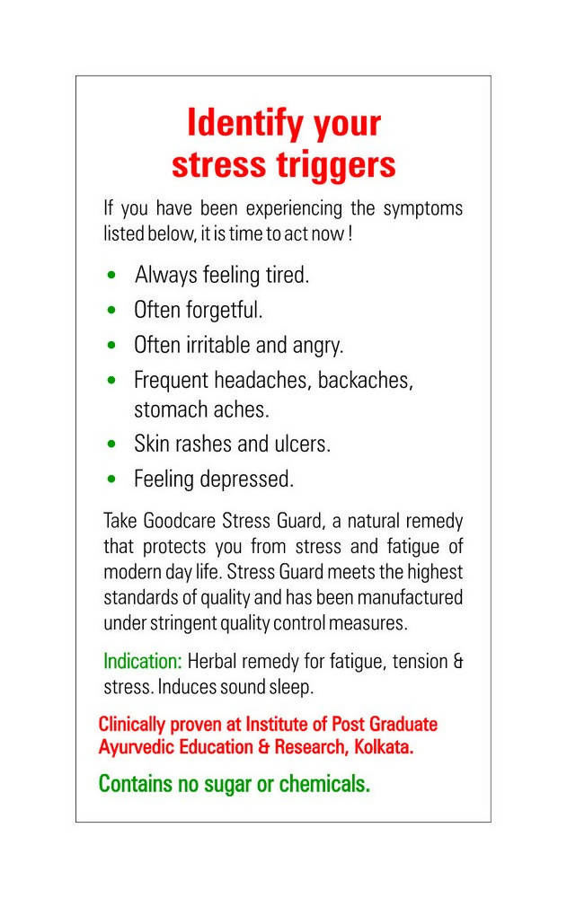Baidyanath Goodcare Stress Guard Capsules - 60 Caps