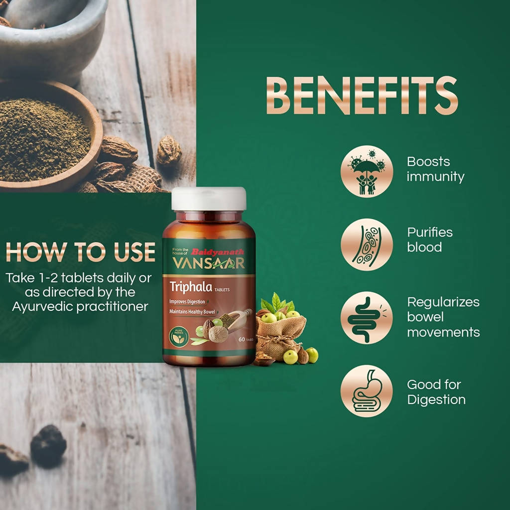 Baidyanath Vansaar Triphala Tablets - 60 Tabs