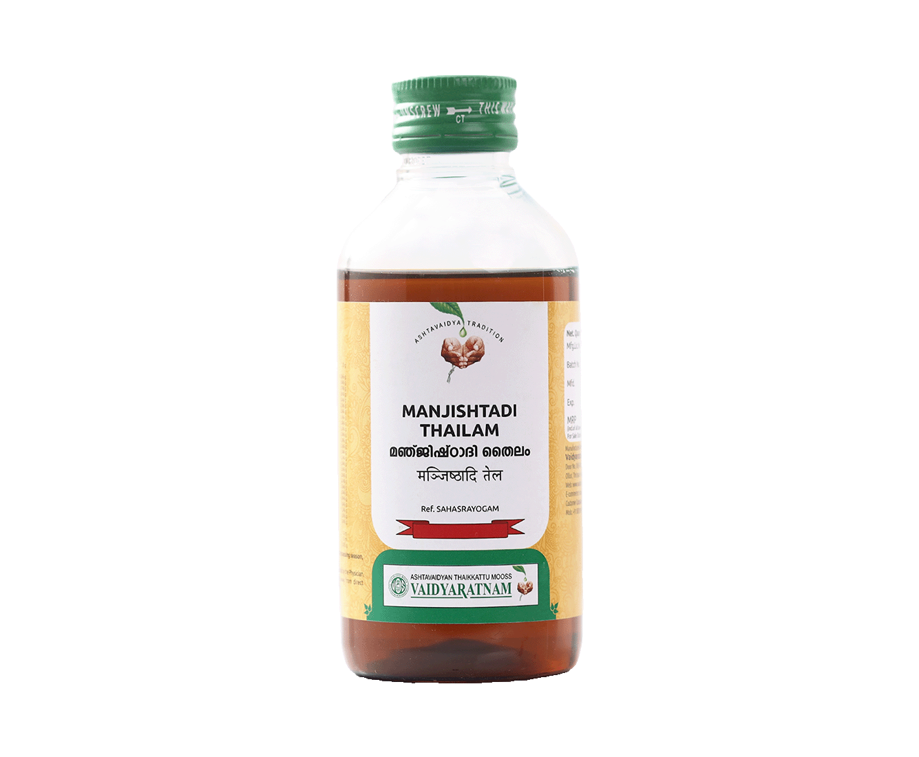 Vaidyaratnam Manjishtadi Thailam - 200 ML