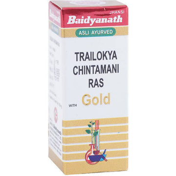 Baidyanath Jhansi Trailokya Chintamani Ras (With Gold) - 10 Tabs