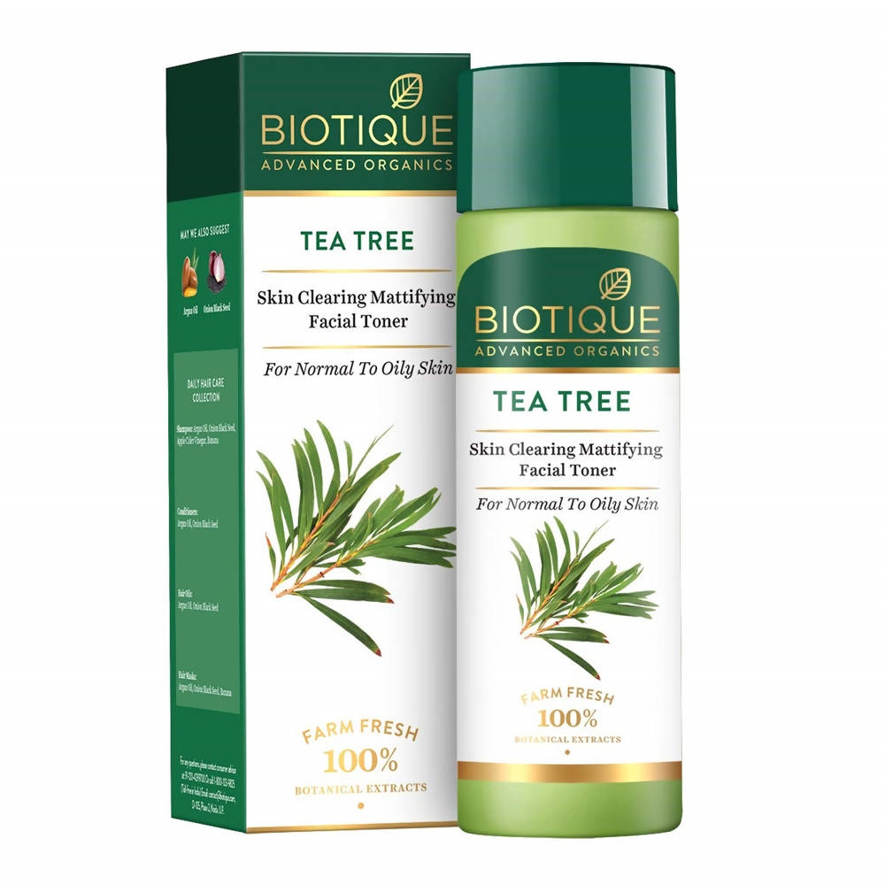 Biotique Advanced Organics Tea Tree Skin Clearing Mattifying Facial Toner - 120 ML