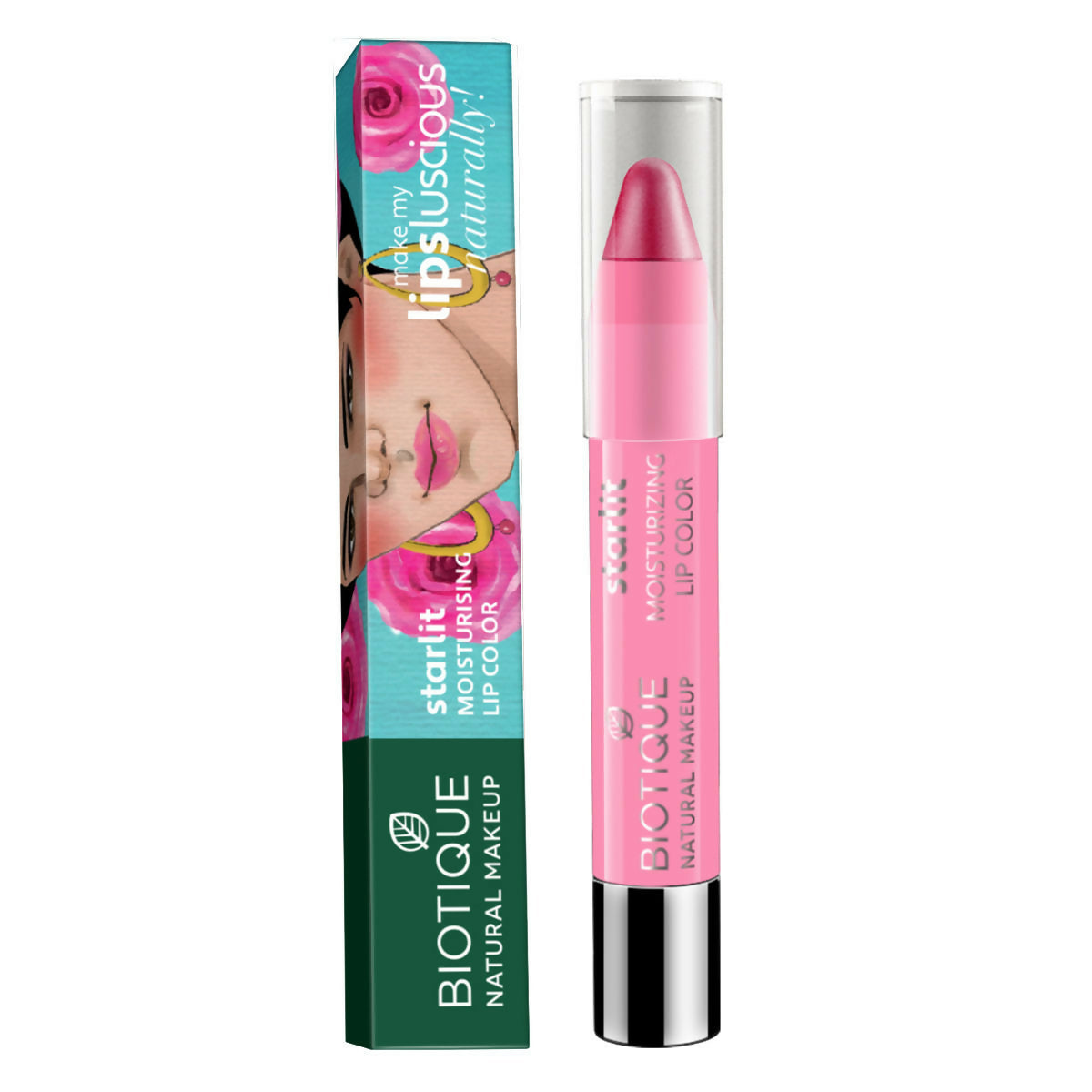 Biotique Starlit Moisturising Lipcolor - Carnation Angel-P210 - 3 5 GM