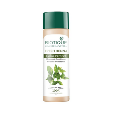 Biotique Fresh Henna Color Protect Shampoo & Conditioner For Color Treated Hair - 190 ML