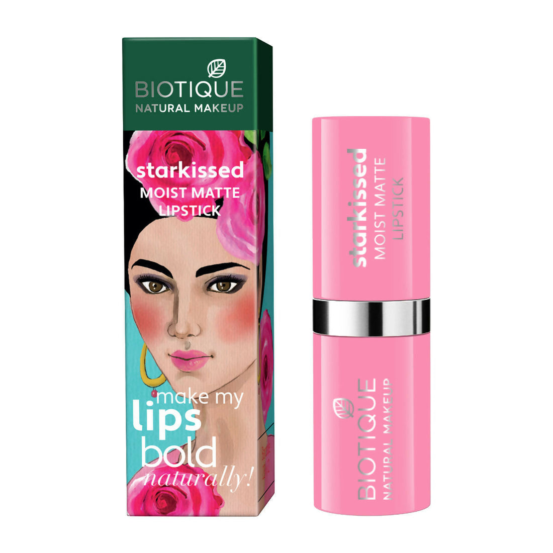 Biotique Starkissed Moist Matte Lipstick - Sugar N Spice - 4.2 GM