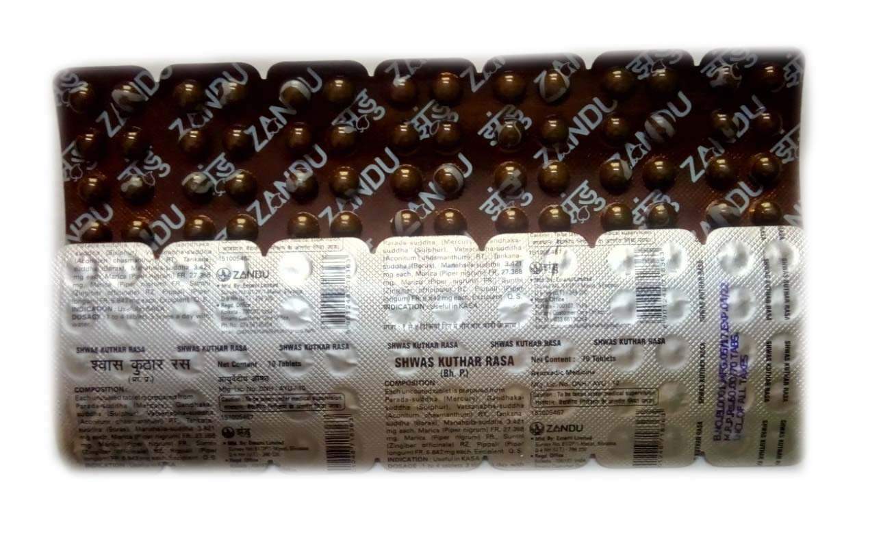 Zandu Shwas Kuthar Rasa Tablets