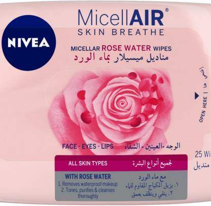 Buy Nivea MicellAIR Skin Breathe Micellar Rose Water Wipes online usa [ USA ] 