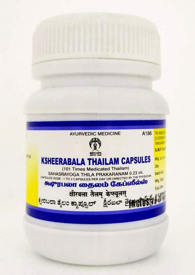 Buy Impcops Ayurveda Ksheerabala 101 Thailam Capsules 