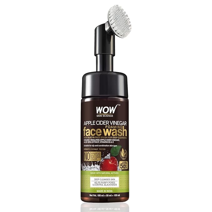 Buy WOW Skin Science Apple Cider Vinegar Foaming Face Wash online usa [ USA ] 