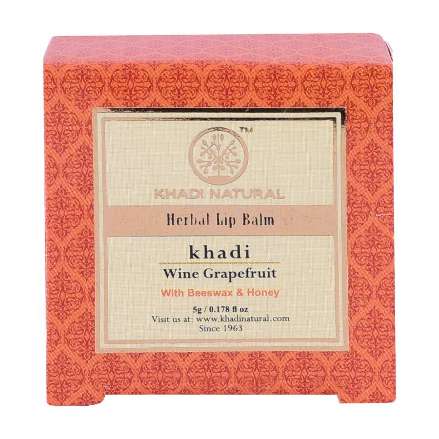 Buy Khadi Natural Wine Grapefruit Herbal Lip Balm with Beeswax & Honey online usa [ USA ] 