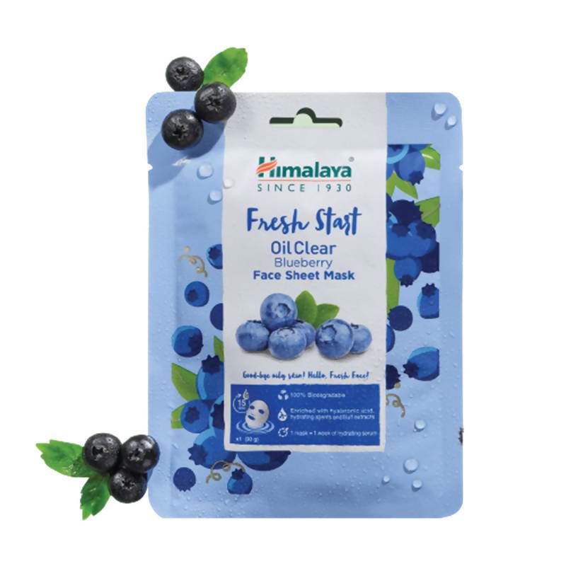 Buy Himalaya Fresh Start Oil Clear Blueberry Face Sheet Mask online usa [ USA ] 