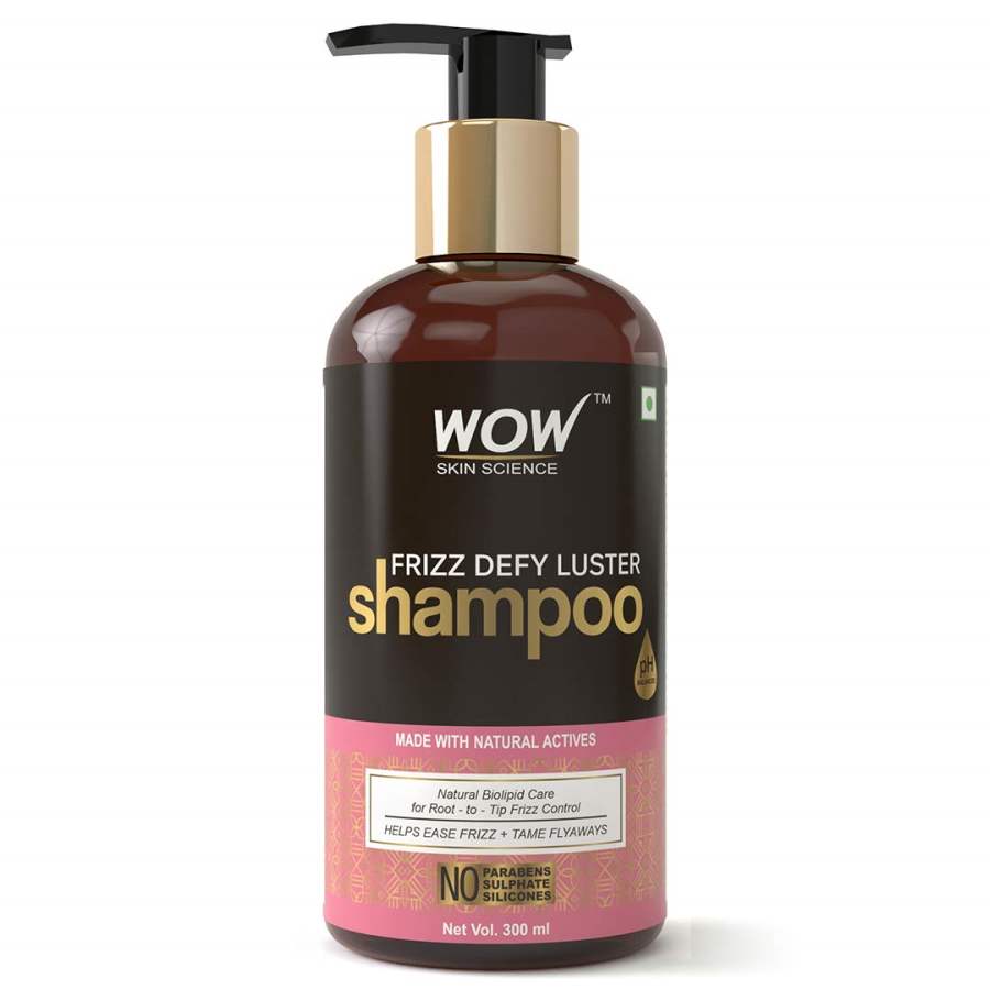 Buy WOW Frizz Defy Luster No Parabens, Sulphate & Silicone Shampoo online usa [ USA ] 