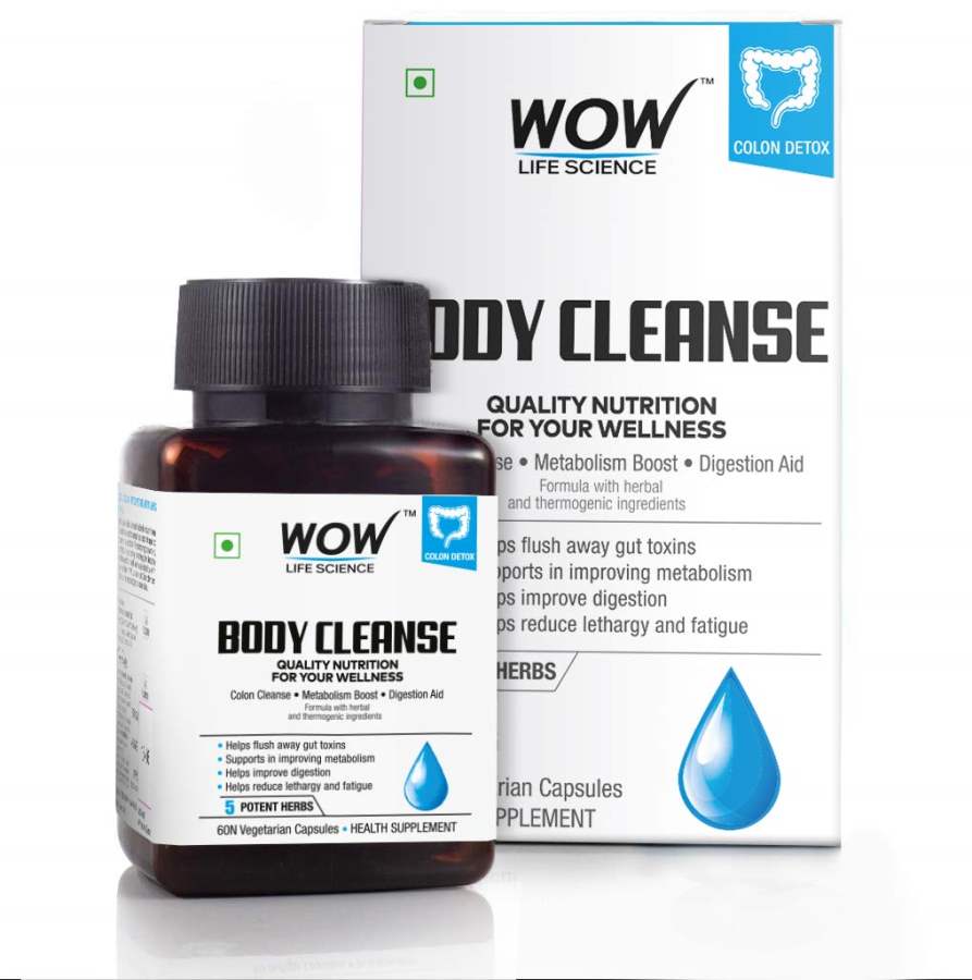 Buy WOW Body Cleanse 750mg - 60 Vegetarian Capsules