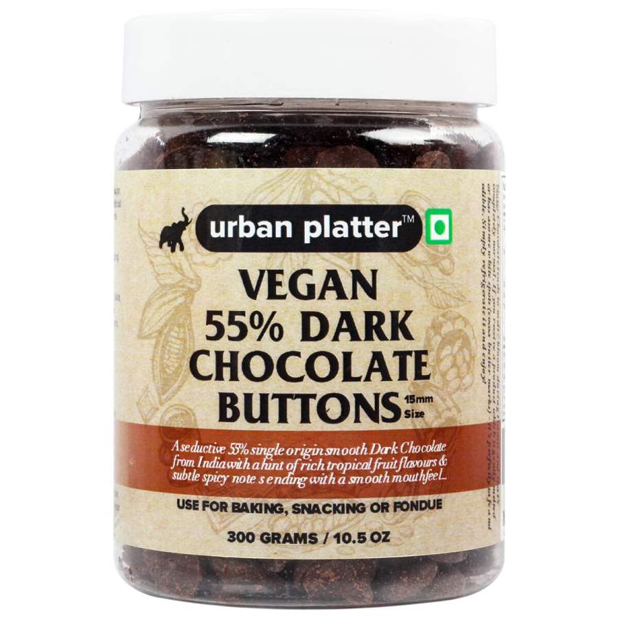 Buy Urban Platter Vegan 55% Dark Chocolate Buttons, 300g online usa [ USA ] 