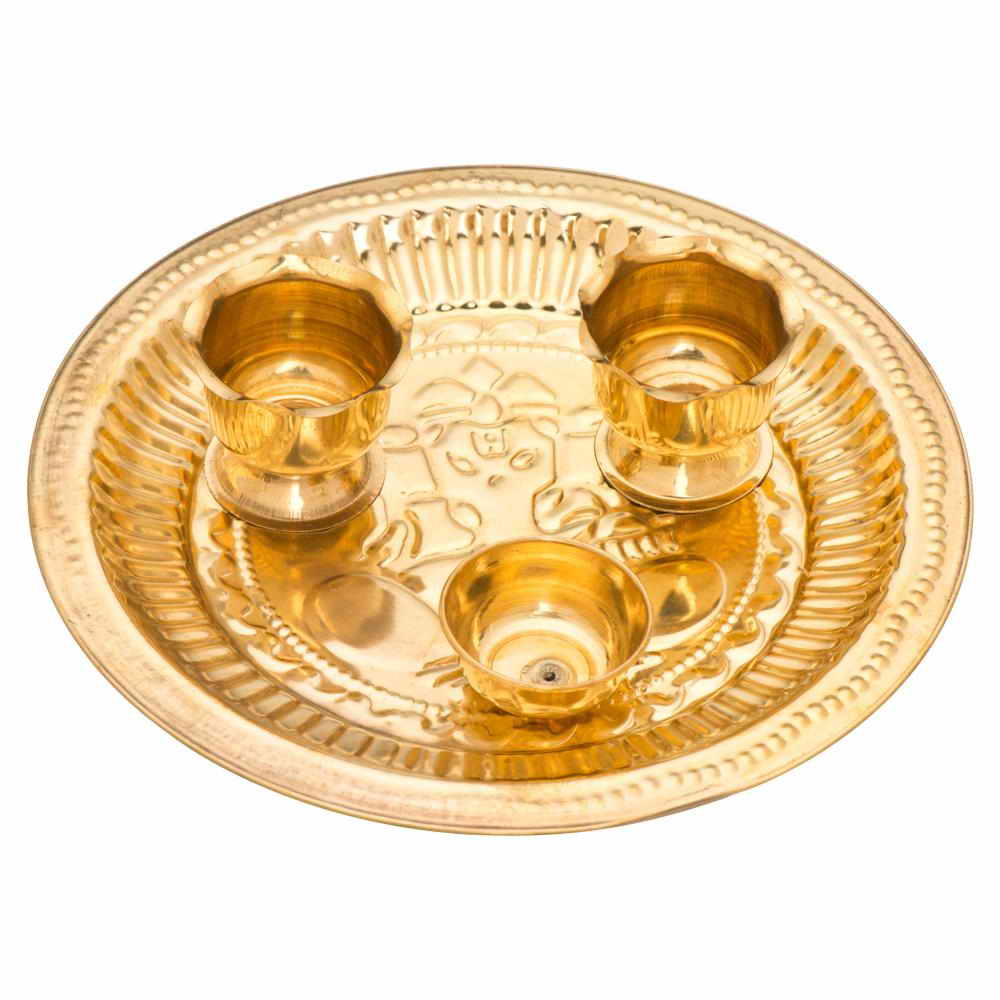 Buy Muthu Groups Brass Pooja Set online usa [ USA ] 