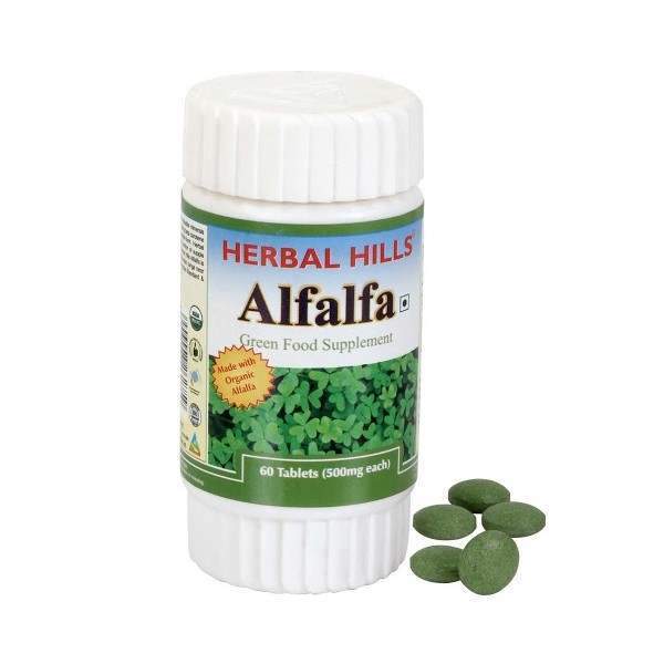 Buy Herbal Hills Alfalfa Tablets Green Food Supplement online usa [ USA ] 