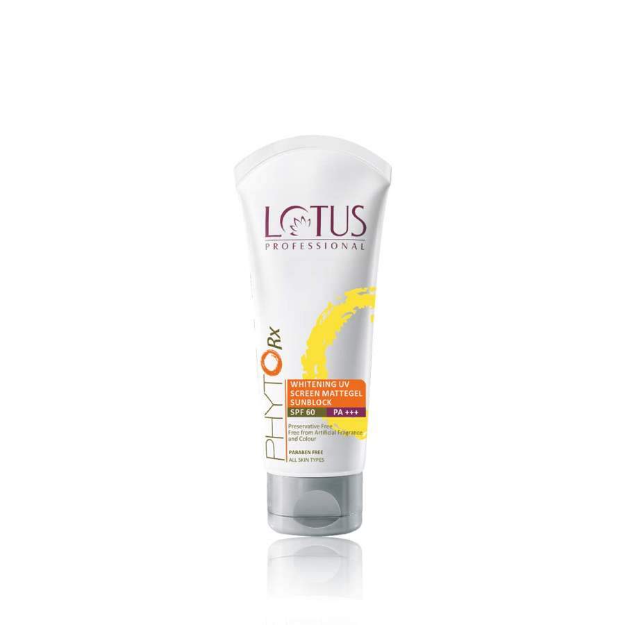 Buy Lotus Herbals Whitening Uv Screen Mattegel Sunblock Spf 60 Pa+++ online usa [ USA ] 