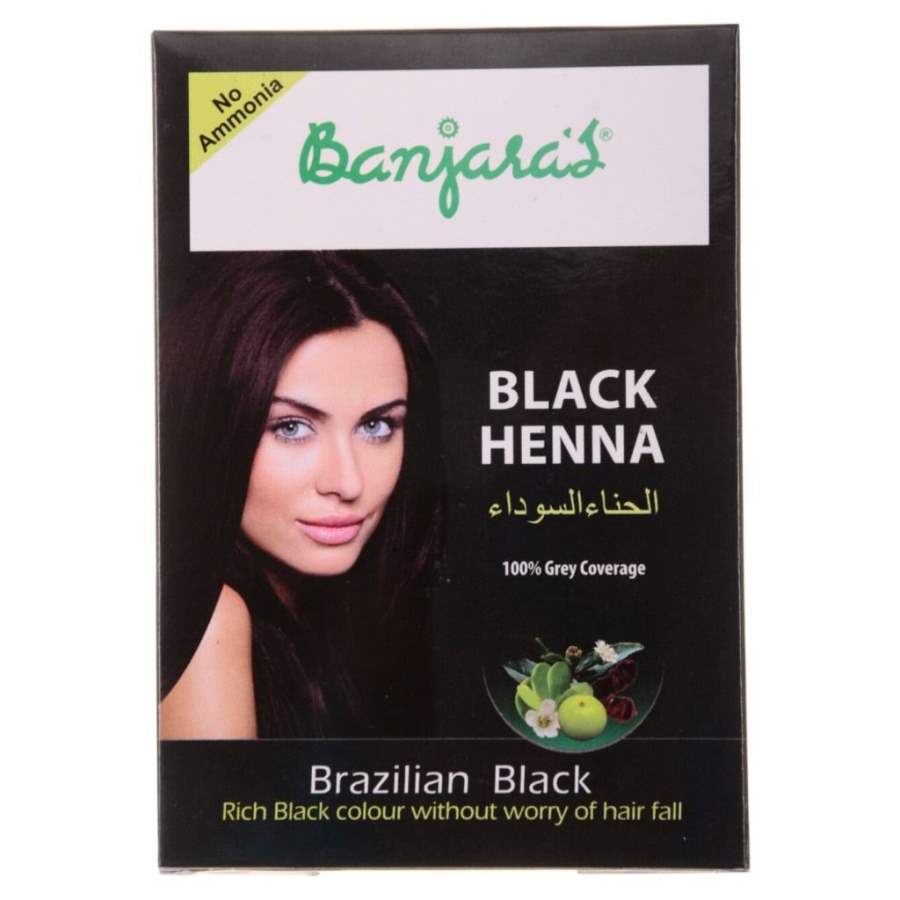 Buy Banjaras Black Henna Hair Colour - Brazilian Black online usa [ US ] 