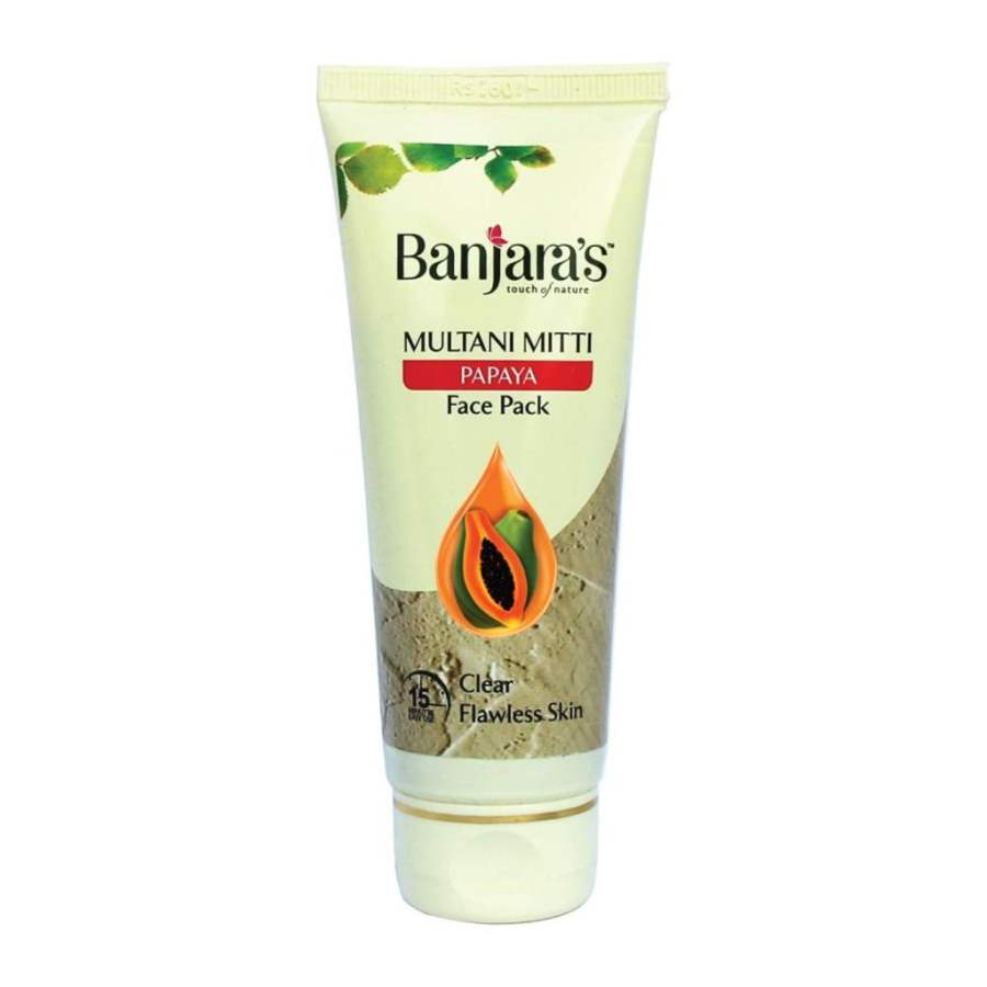 Buy Banjaras Multani Mitti with Papaya Tube Face Pack