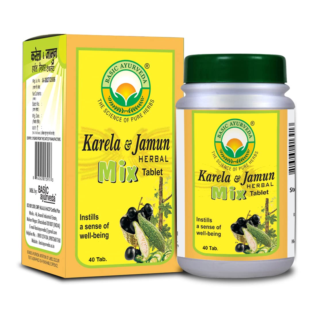 Buy Basic Ayurveda Karela & Jamun Herbal Mix Tablet