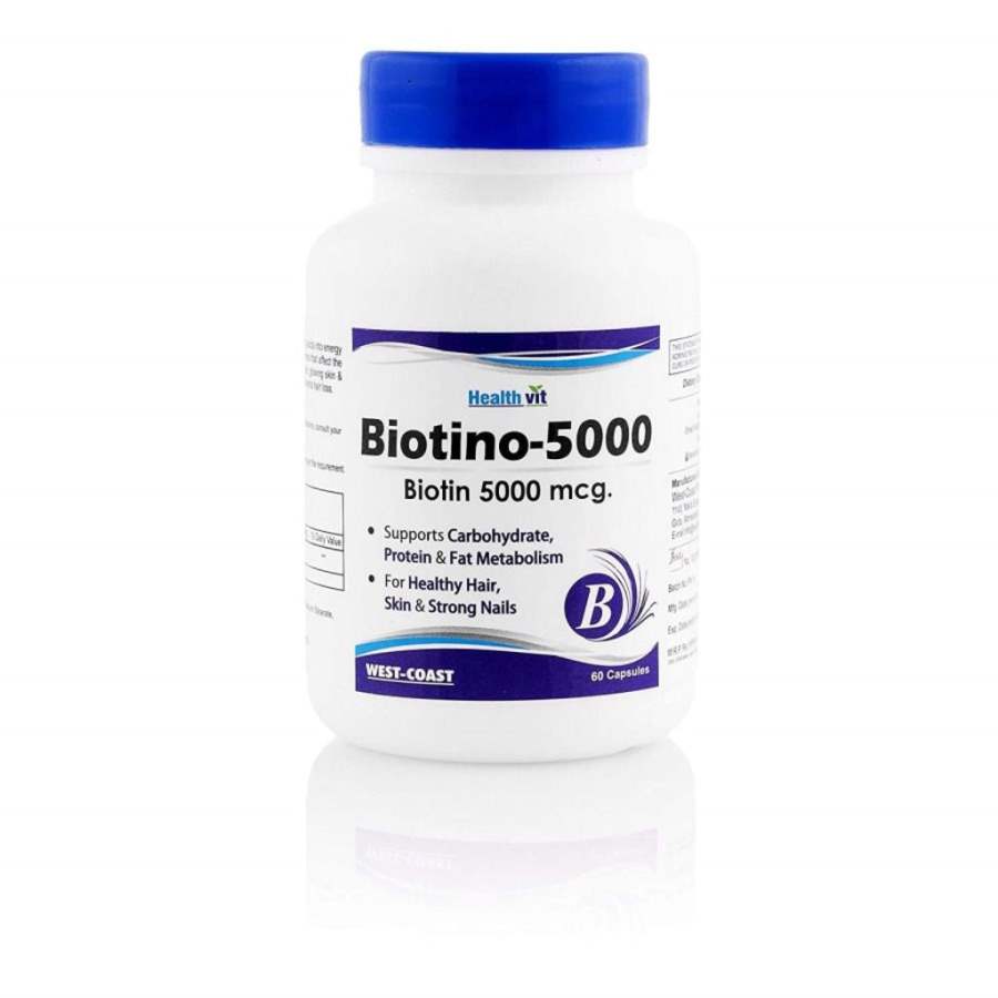 Buy Healthvit Biotin 5000mcg For Hair, Skin & Nails