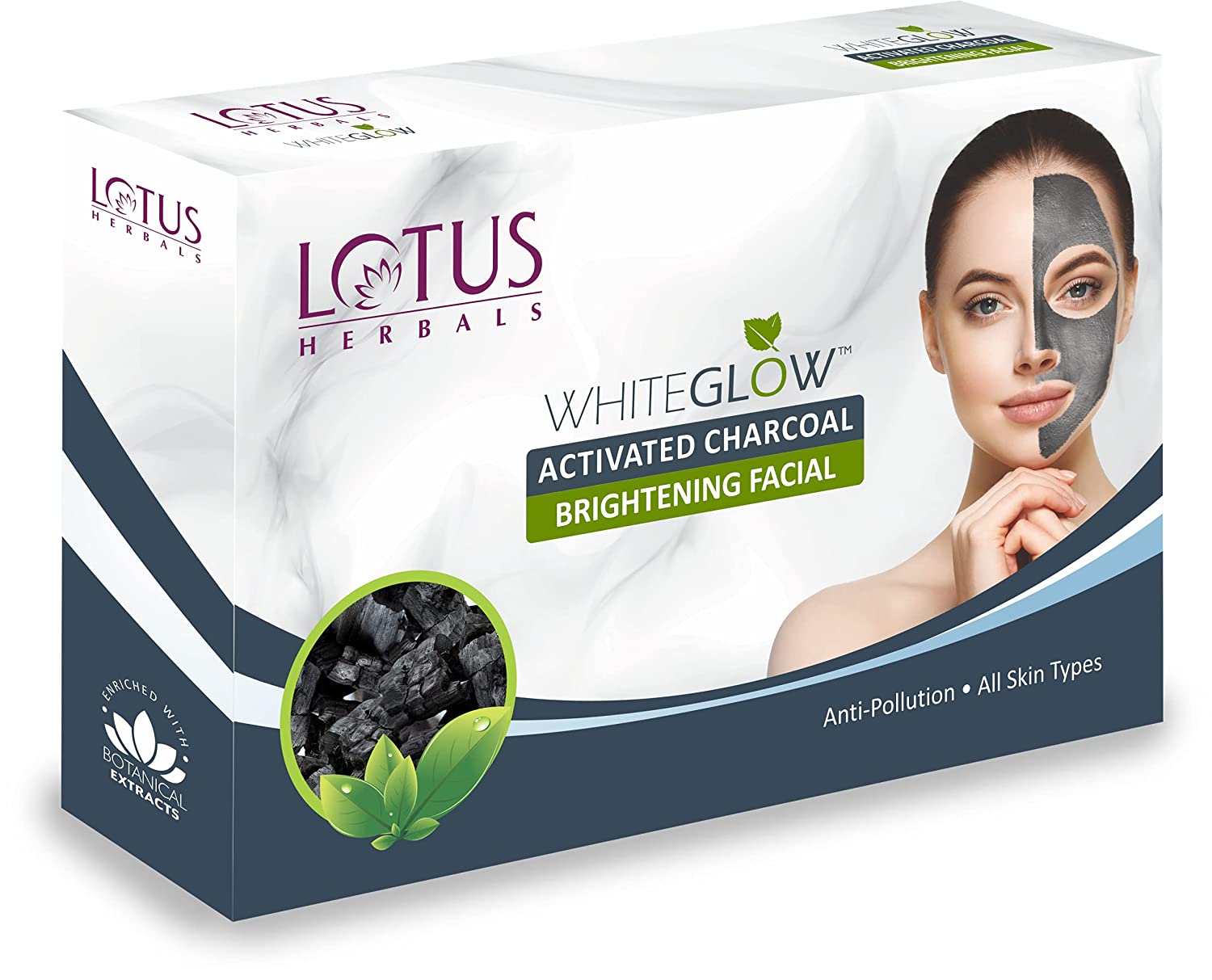 Buy Lotus Herbals WhiteGlow Activated Charcoal Brightening 4 in 1 Facial Kit online usa [ US ] 