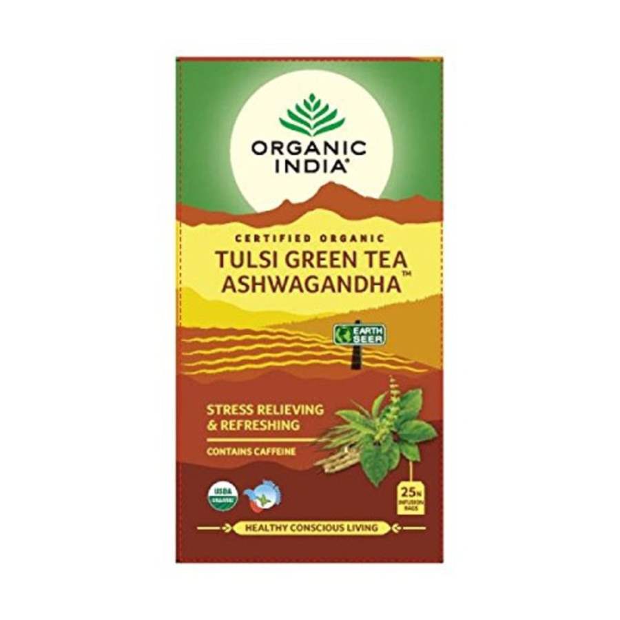 Buy Organic India Tulsi Green Tea Ashwagandha