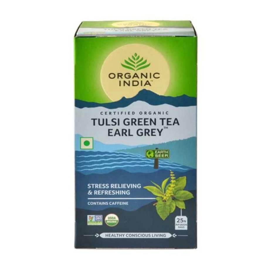 Buy Organic India Tulsi Green Tea Earl Grey