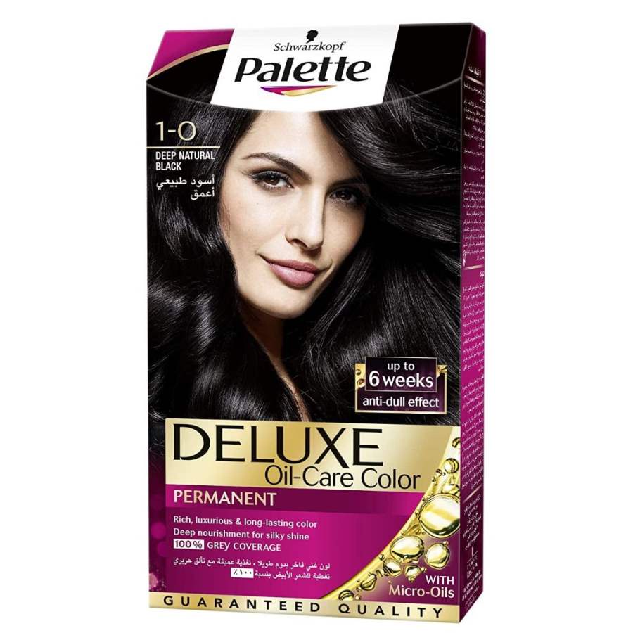 Buy Schwarzkopf Professional Palette Deluxe Intense Oil Care Color 1 - 0 Deep Natural Black