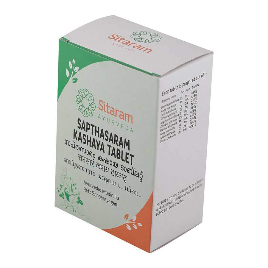 Buy Sitaram Ayurveda Sapthasaram Kashaya Tablet