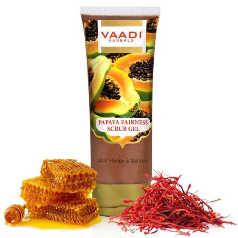 Buy Vaadi Herbals Papaya Fairness Scrub Gel with Honey and Saffron