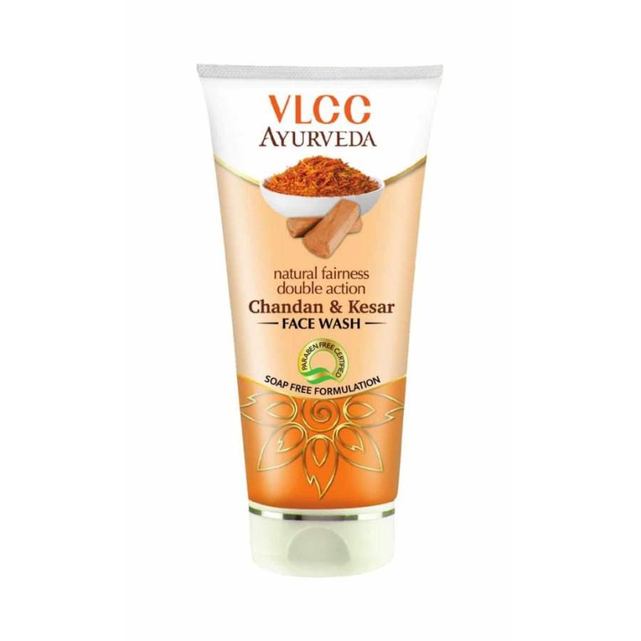 Buy VLCC Ayurveda Natural Fairness Double Action Chandan and Kesar Face Wash