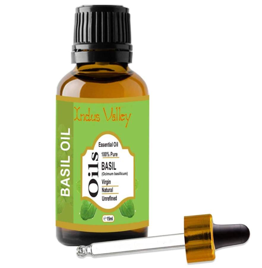 Buy Indus valley Basil Essential Oil for Hair & Face Care