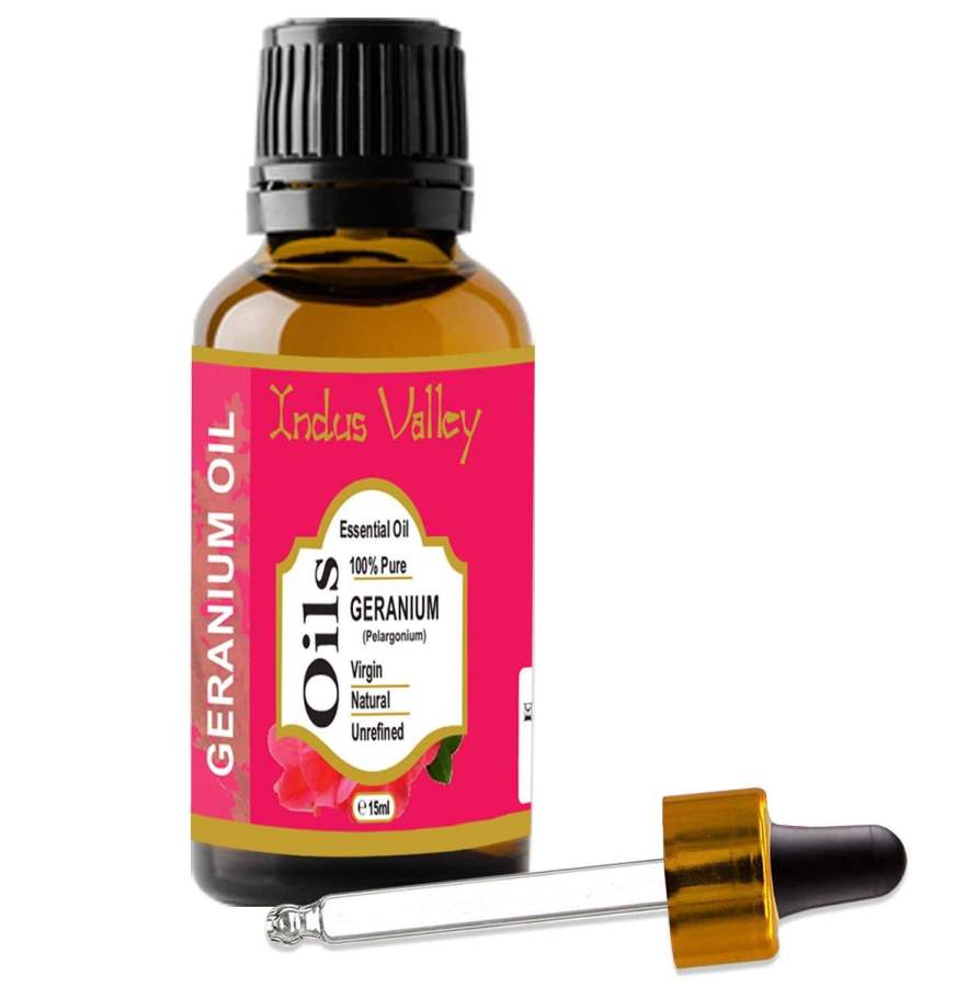 Buy Indus valley Geranium Essential Oil for Hair & Face Care 