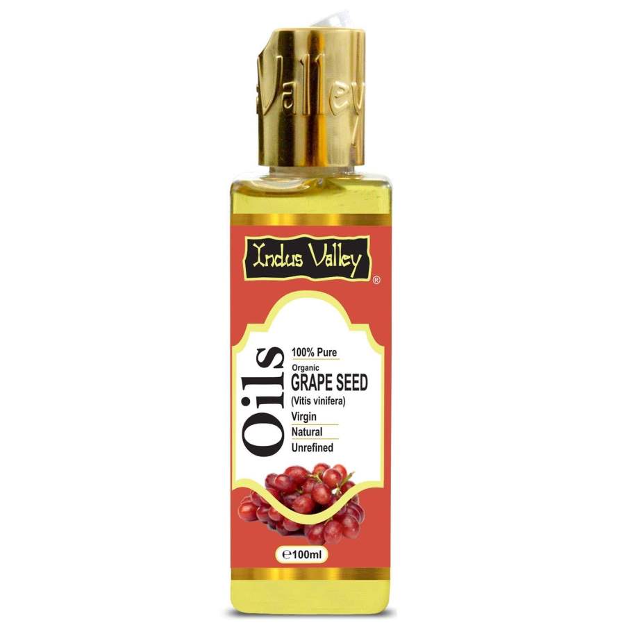 Buy Indus valley Carrier Oil- Natural, Virgin, unrefined & Cold Pressed Grape Seed Oil 